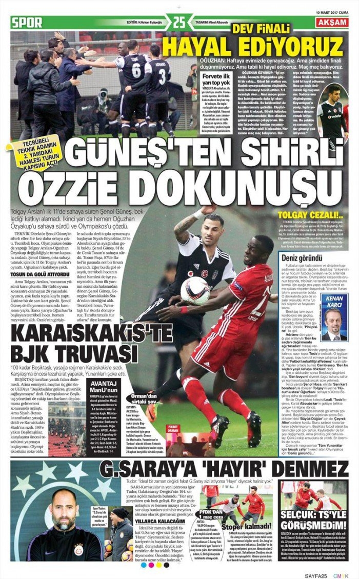 10 Mart 2017 | İşte gazetelerin Beşiktaş manşetleri - Görsel 19