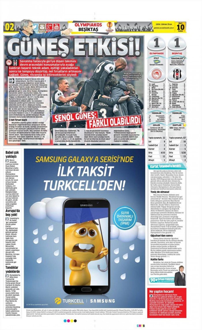 10 Mart 2017 | İşte gazetelerin Beşiktaş manşetleri - Görsel 3