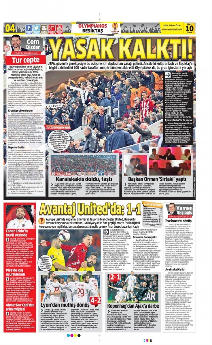 10 Mart 2017 | İşte gazetelerin Beşiktaş manşetleri - Görsel 5