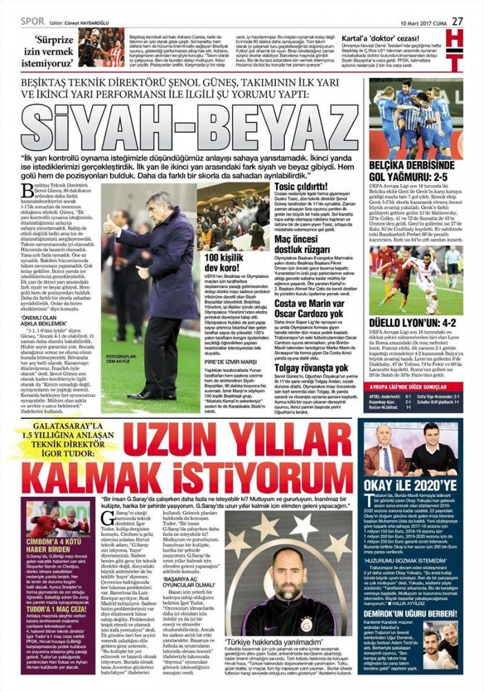 10 Mart 2017 | İşte gazetelerin Beşiktaş manşetleri - Görsel 9