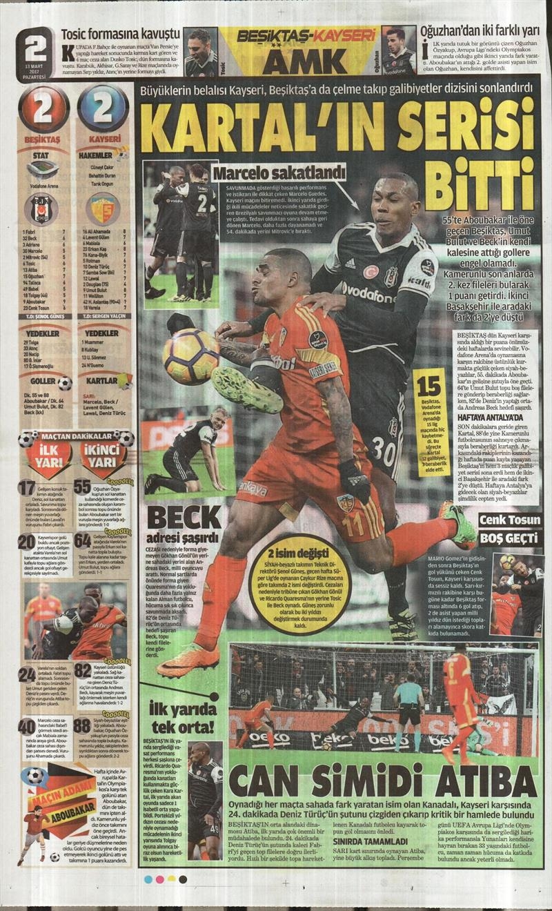 13 Mart 2017 | İşte gazetelerin Beşiktaş manşetleri - Görsel 14