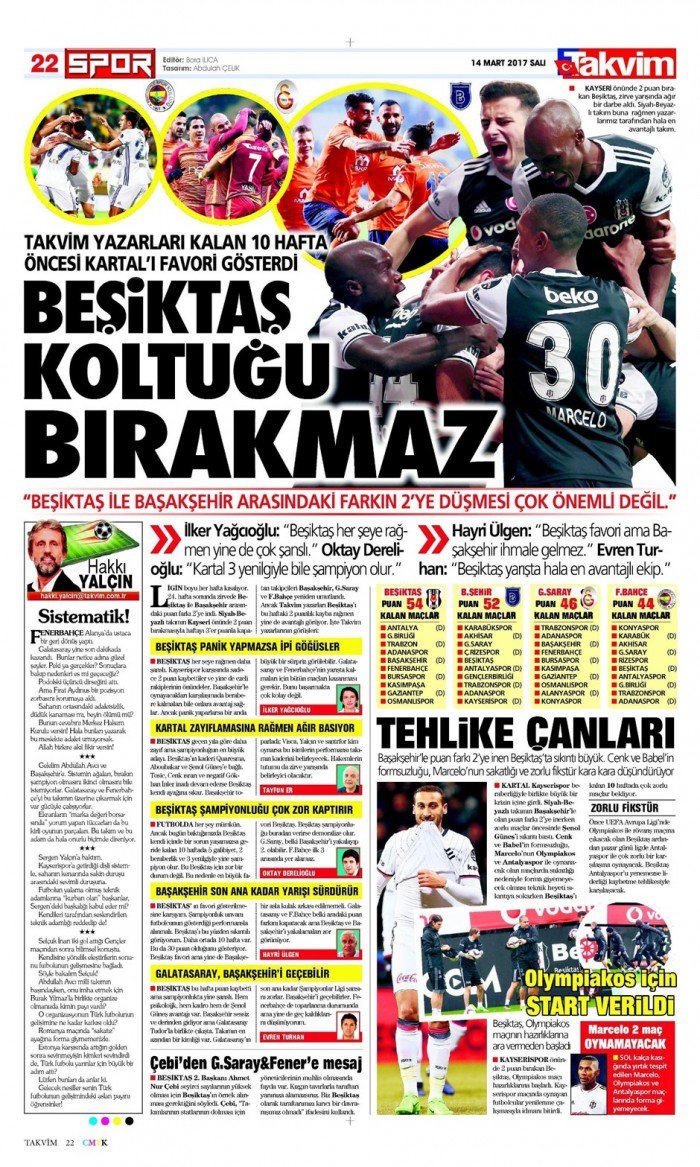 14 Mart 2017 | İşte gazetelerin Beşiktaş manşetleri - Görsel 2