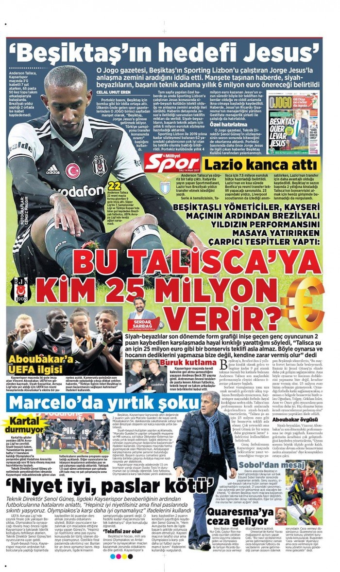 14 Mart 2017 | İşte gazetelerin Beşiktaş manşetleri - Görsel 5