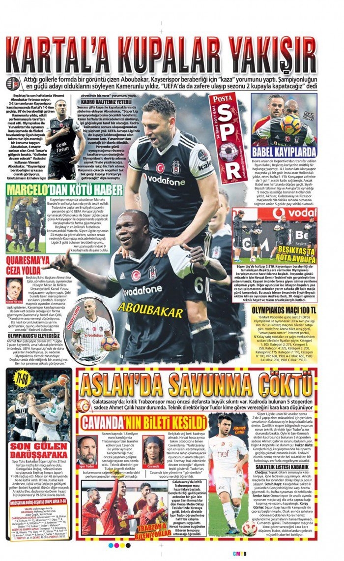 14 Mart 2017 | İşte gazetelerin Beşiktaş manşetleri - Görsel 6