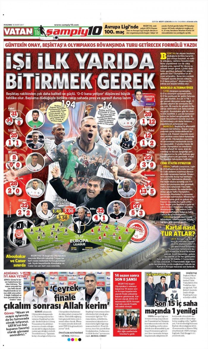 16 Mart 2017 | İşte gazetelerin Beşiktaş manşetleri - Görsel 13