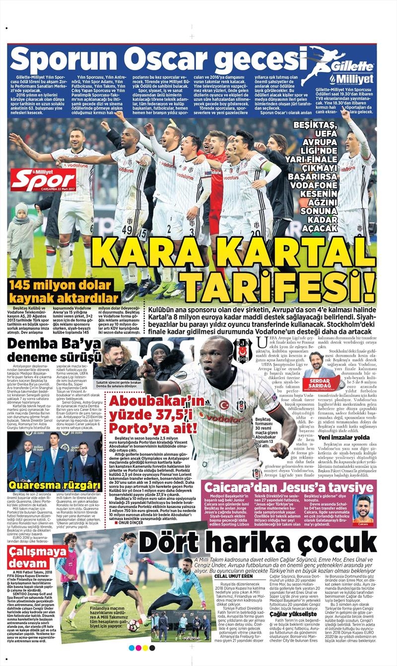 22 Mart 2017 | İşte gazetelerin Beşiktaş manşetleri - Görsel 4