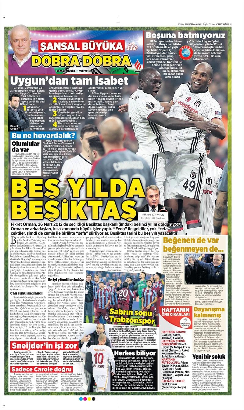 22 Mart 2017 | İşte gazetelerin Beşiktaş manşetleri - Görsel 5