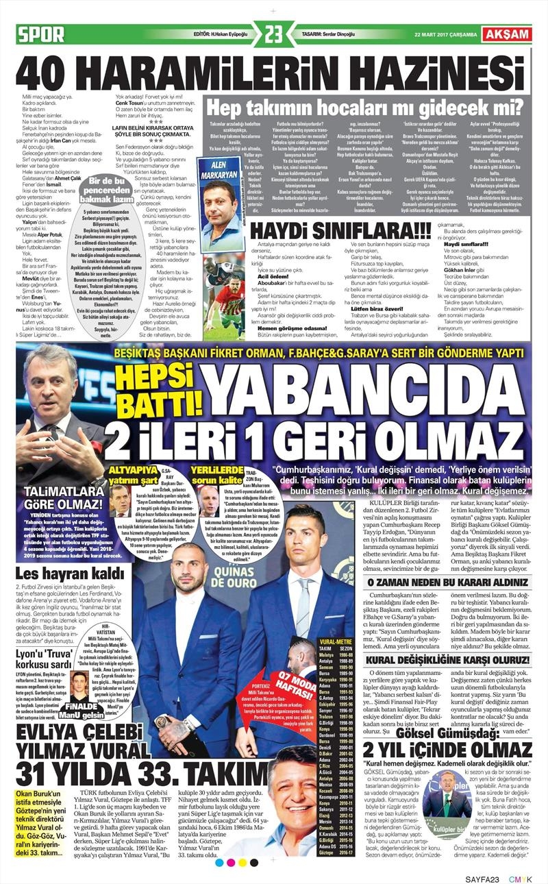 22 Mart 2017 | İşte gazetelerin Beşiktaş manşetleri - Görsel 9