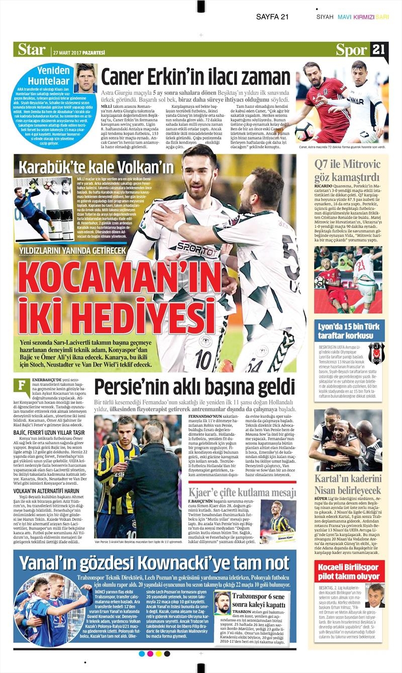 27 Mart 2017 | İşte gazetelerin Beşiktaş manşetleri - Görsel 11