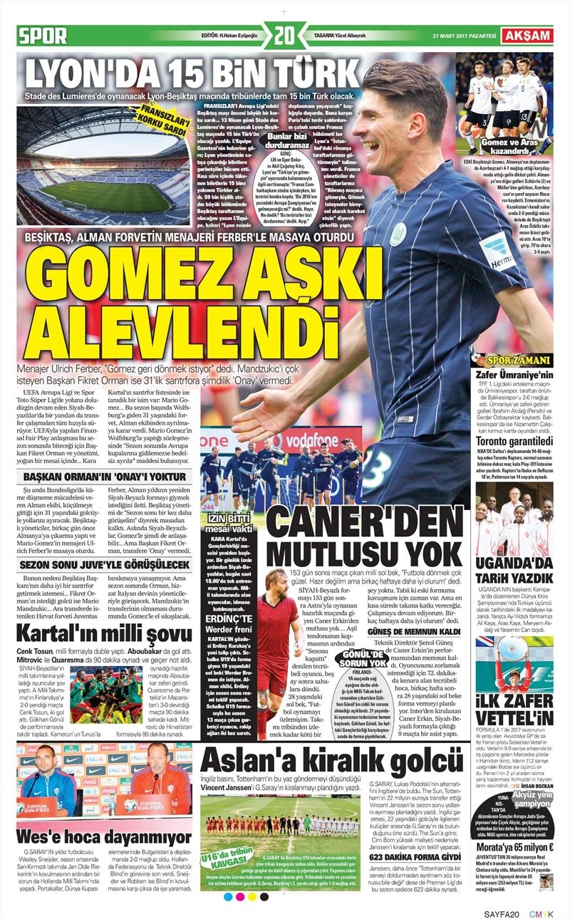 27 Mart 2017 | İşte gazetelerin Beşiktaş manşetleri - Görsel 2