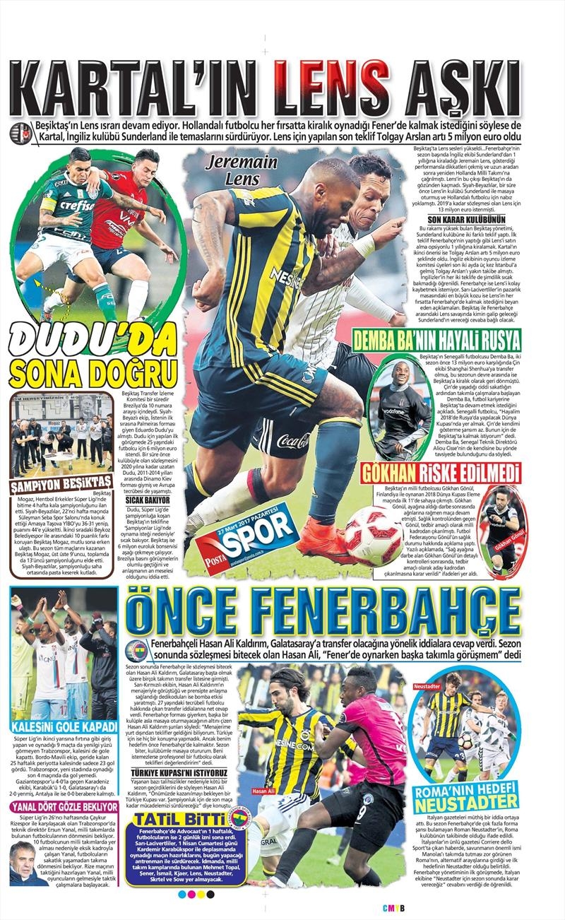 27 Mart 2017 | İşte gazetelerin Beşiktaş manşetleri - Görsel 8