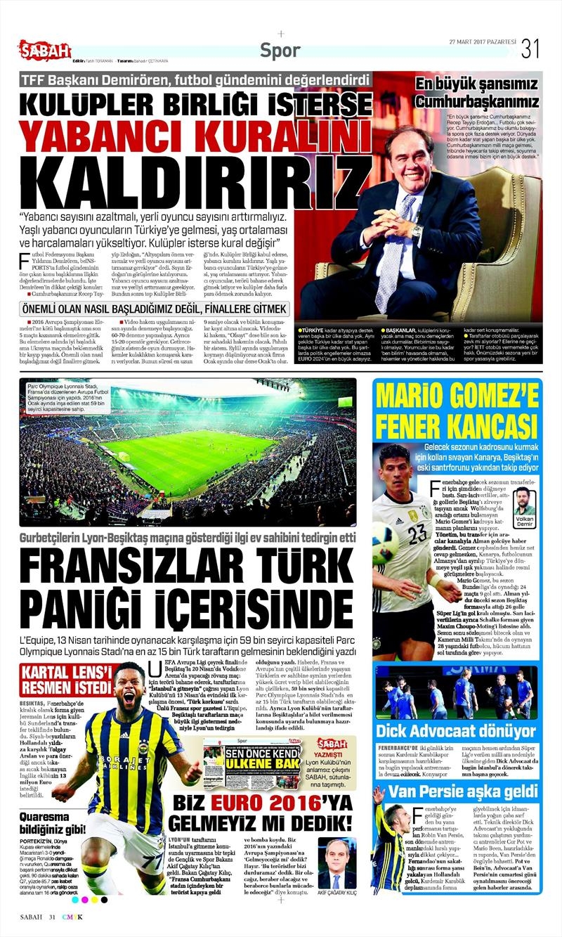 27 Mart 2017 | İşte gazetelerin Beşiktaş manşetleri - Görsel 9