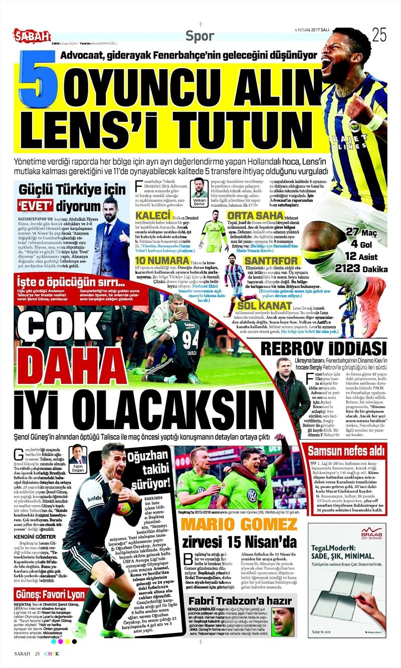 4 Nisan 2017 | İşte gazetelerin Beşiktaş manşetleri - Görsel 6