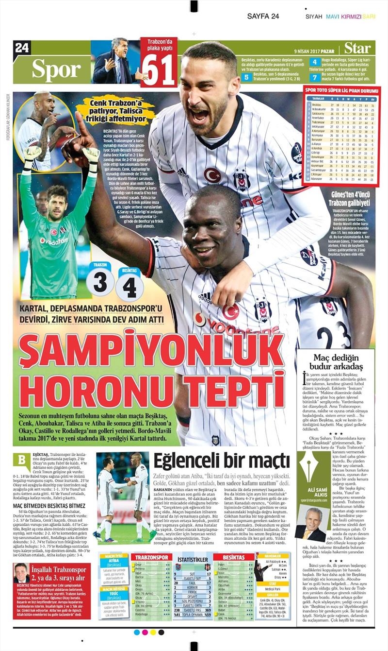 9 Nisan 2017 | İşte gazetelerin Beşiktaş manşetleri - Görsel 2
