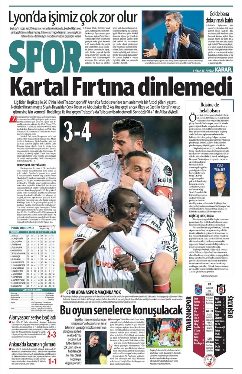 9 Nisan 2017 | İşte gazetelerin Beşiktaş manşetleri - Görsel 4