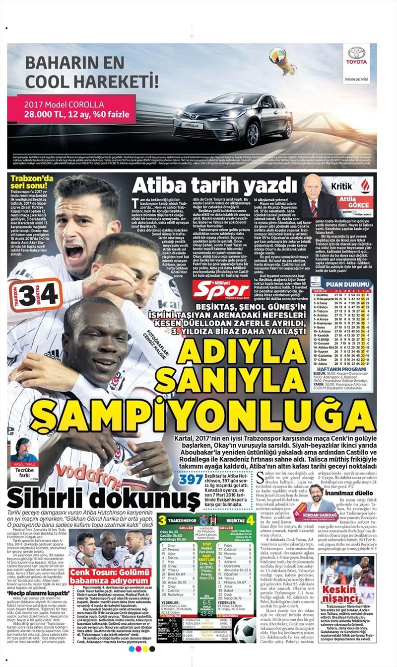 9 Nisan 2017 | İşte gazetelerin Beşiktaş manşetleri - Görsel 5