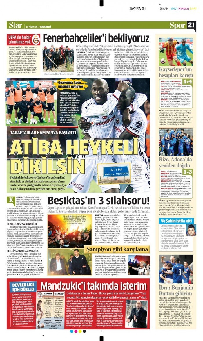 10 Nisan 2017 | İşte gazetelerin Beşiktaş manşetleri - Görsel 4