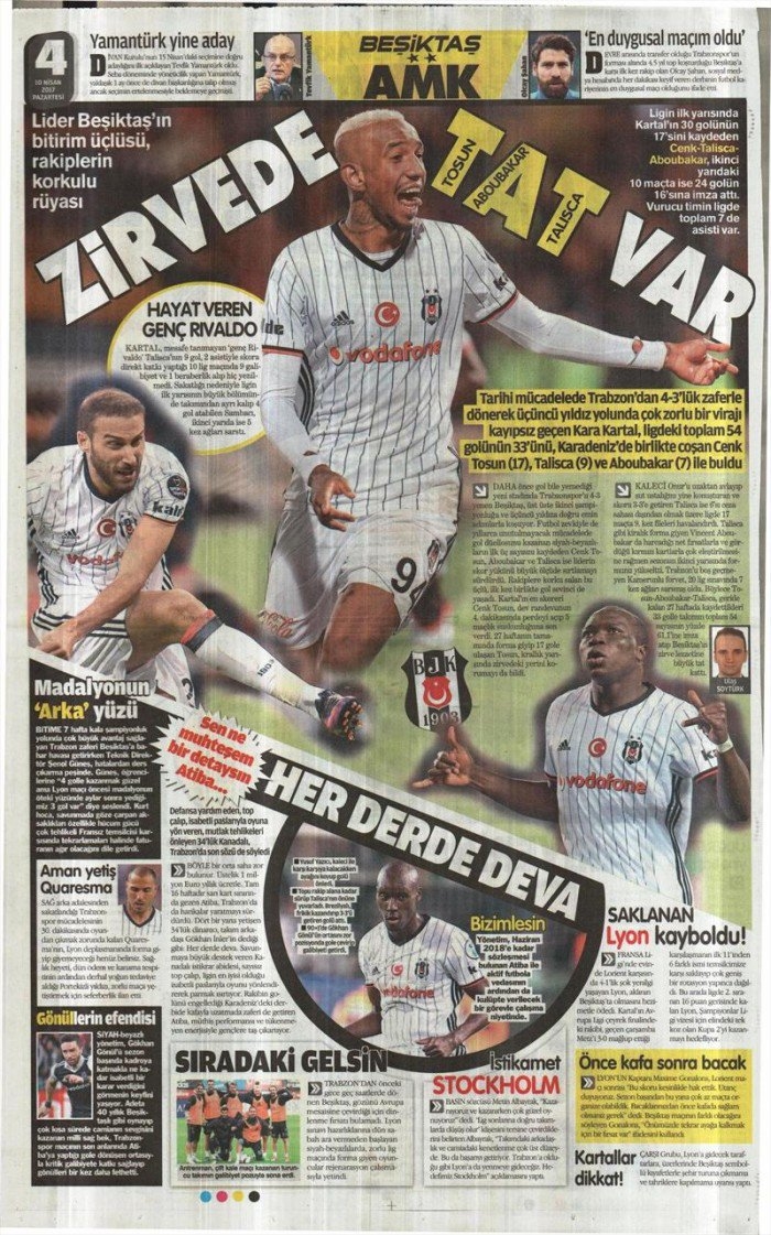 10 Nisan 2017 | İşte gazetelerin Beşiktaş manşetleri - Görsel 5