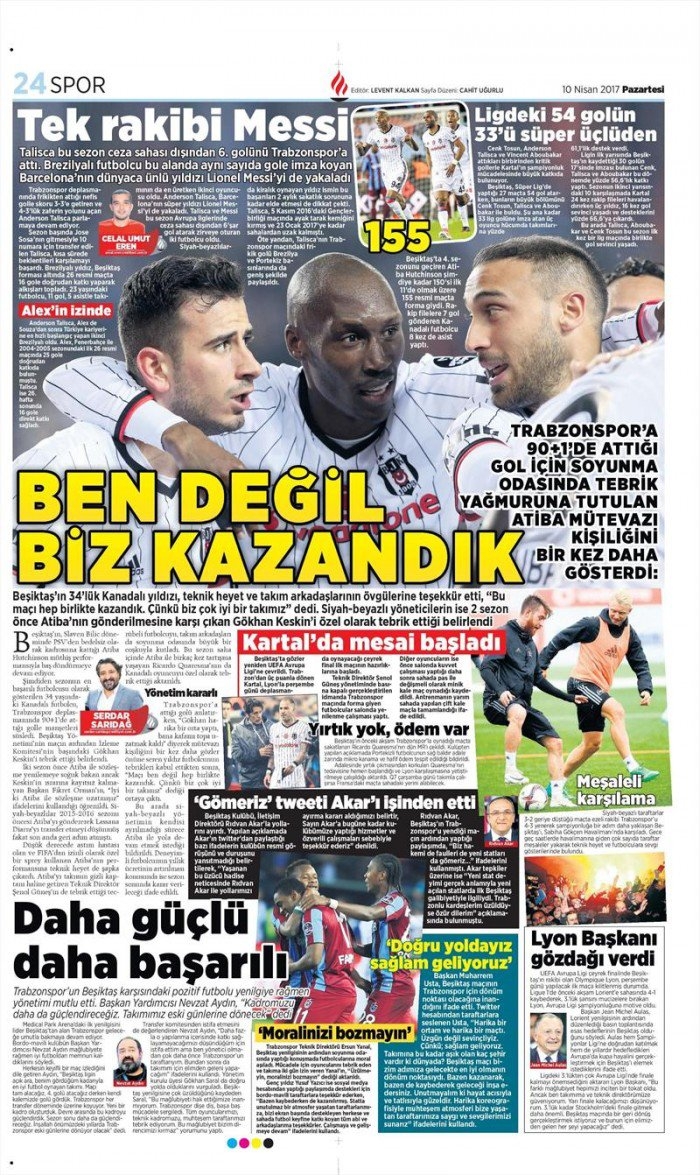 10 Nisan 2017 | İşte gazetelerin Beşiktaş manşetleri - Görsel 9