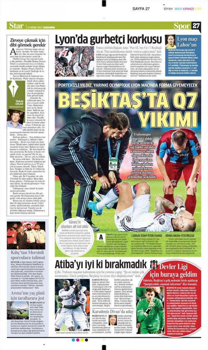 12 Nisan 2017 | İşte gazetelerin Beşiktaş manşetleri - Görsel 9