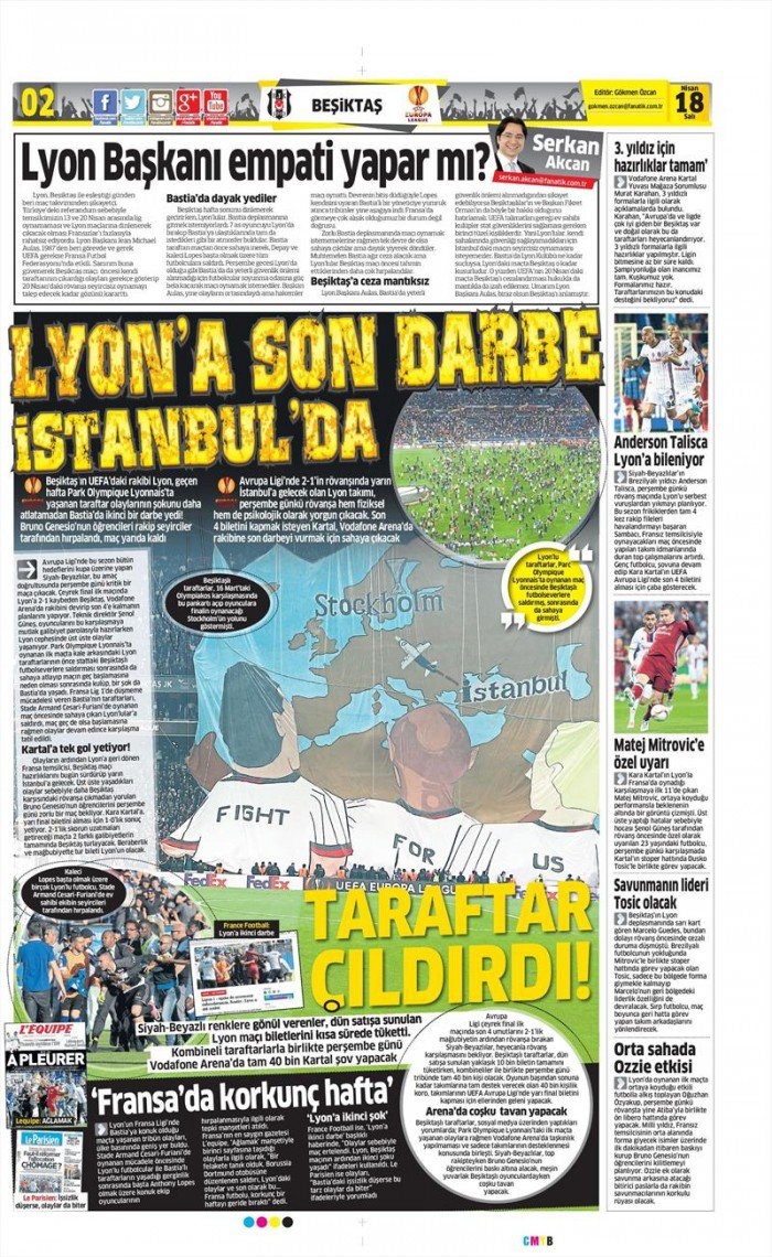 18 Nisan 2017 | İşte gazetelerin Beşiktaş manşetleri - Görsel 2