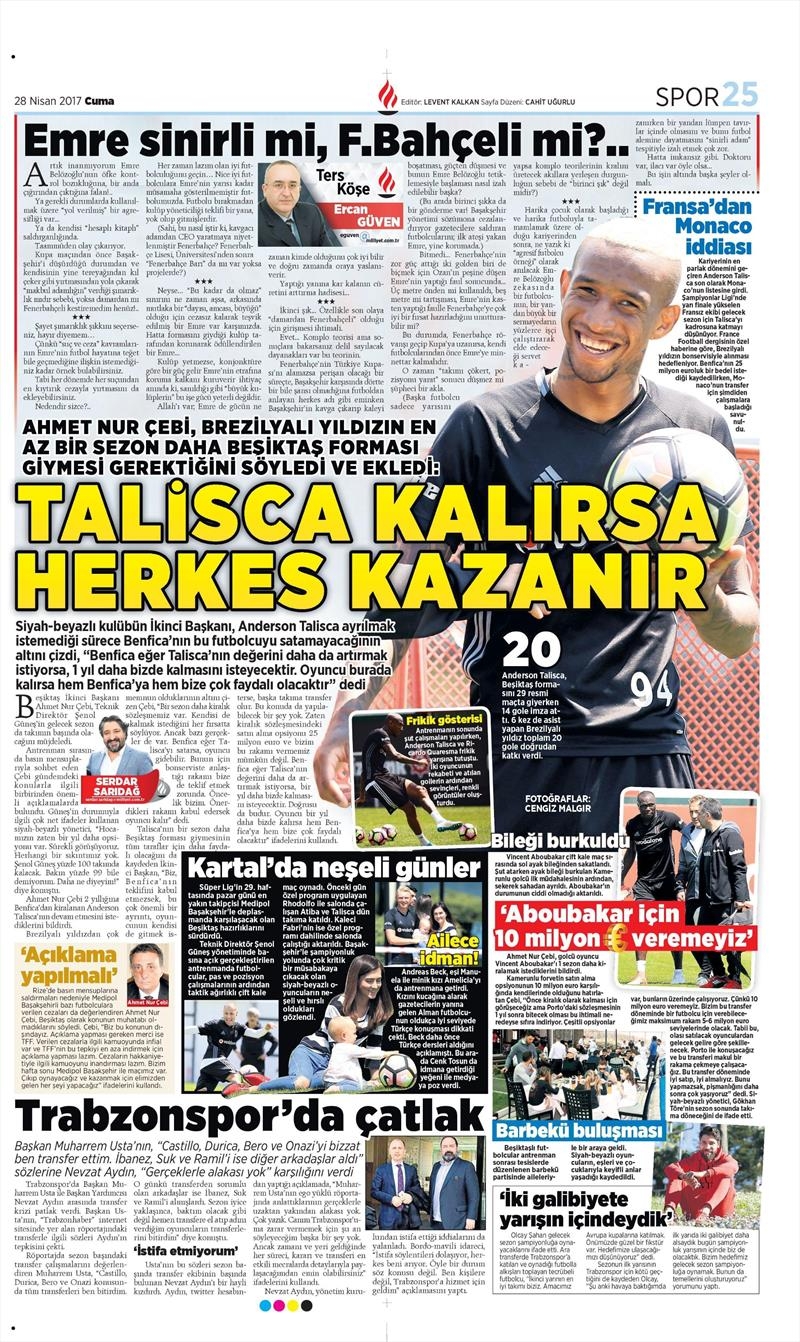 28 Nisan 2017 | İşte gazetelerin Beşiktaş manşetleri - Görsel 4