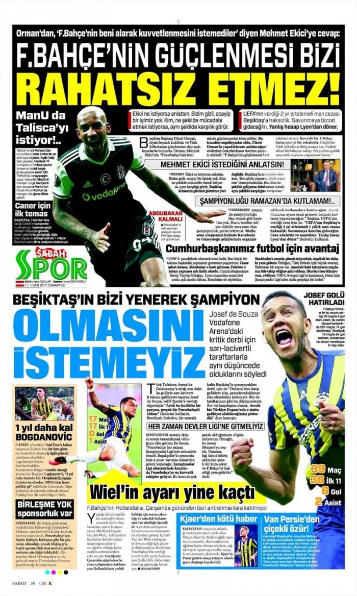 29 Nisan 2017 | İşte gazetelerin Beşiktaş manşetleri - Görsel 3