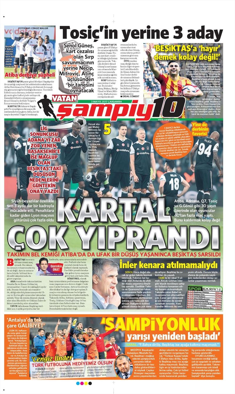 3 Mayıs 2017 | İşte gazetelerin Beşiktaş manşetleri - Görsel 8