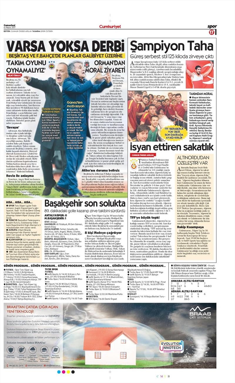 6 Mayıs 2017 | İşte gazetelerin Beşiktaş manşetleri - Görsel 5