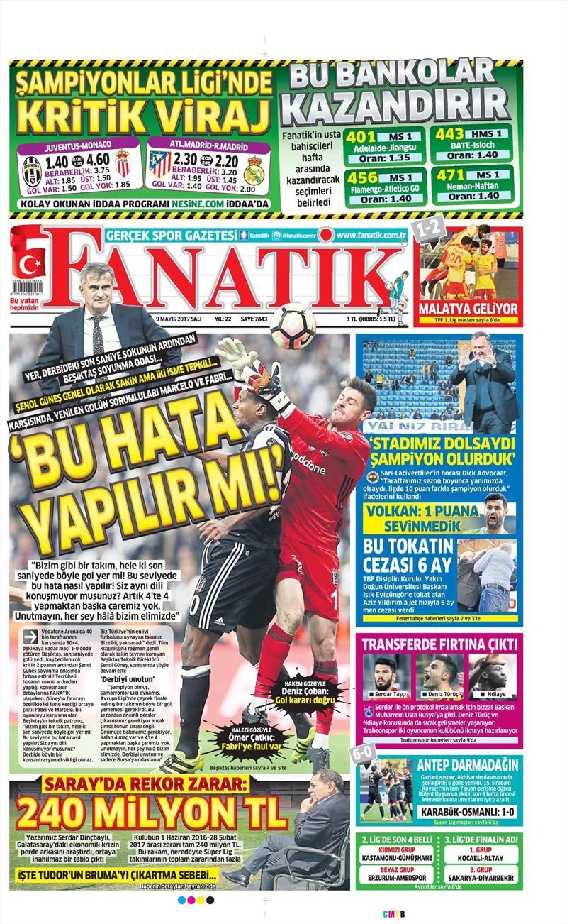 9 Mayıs 2017 | İşte gazetelerin Beşiktaş manşetleri - Görsel 7