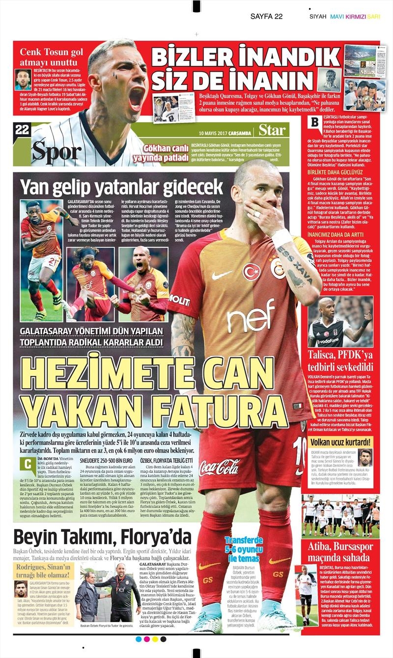 10 Mayıs 2017 | İşte gazetelerin Beşiktaş manşetleri - Görsel 8