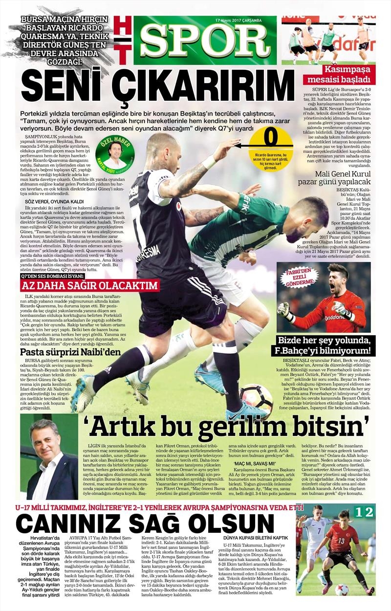 17 Mayıs 2017 | İşte gazetelerin Beşiktaş manşetleri - Görsel 4