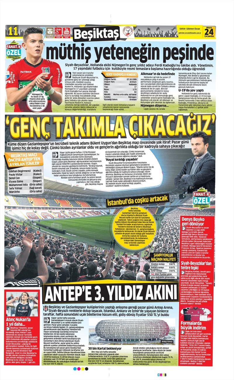 24 Mayıs 2017 | İşte gazetelerin Beşiktaş manşetleri - Görsel 5