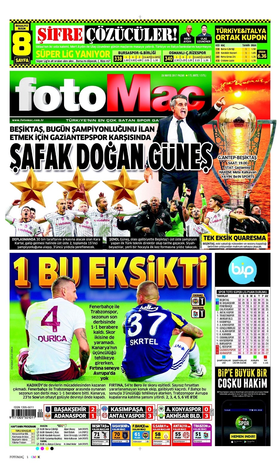 28 Mayıs 2017 | İşte gazetelerin Beşiktaş manşetleri - Görsel 3