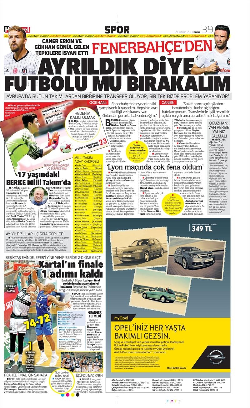 02 Haziran 2017 | İşte Gazetelerin Beşiktaş Manşetleri - Görsel 12