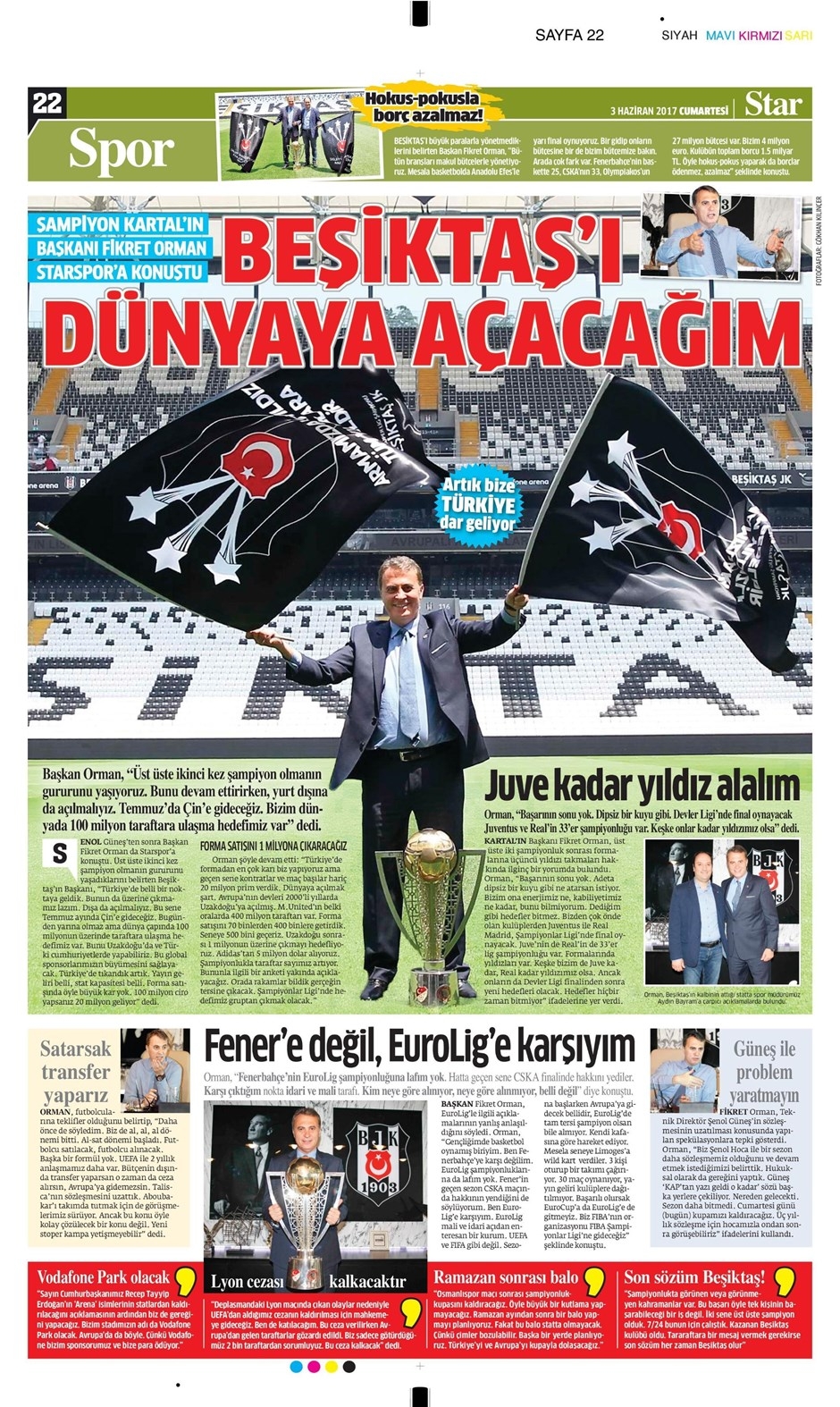 03 Haziran 2017 | İşte Gazetelerin Beşiktaş Manşetleri - Görsel 6