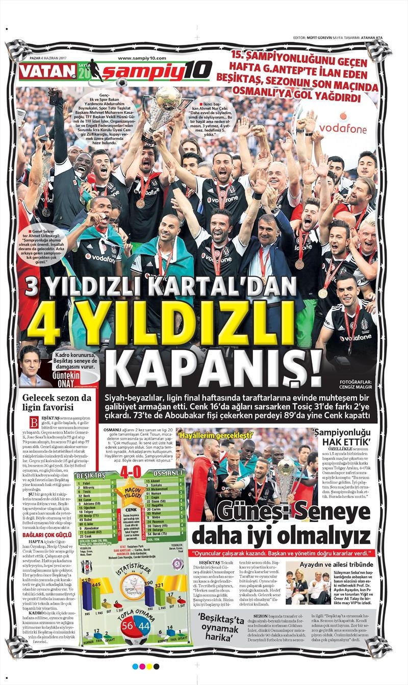 04 Haziran 2017 | Şampiyonun Gazete Manşetleri - Görsel 13