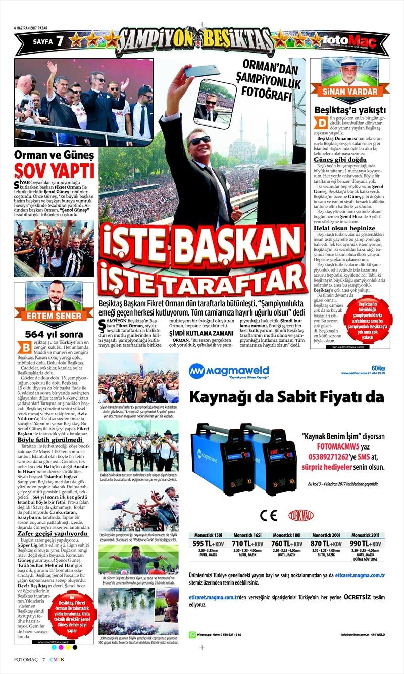 04 Haziran 2017 | Şampiyonun Gazete Manşetleri - Görsel 19