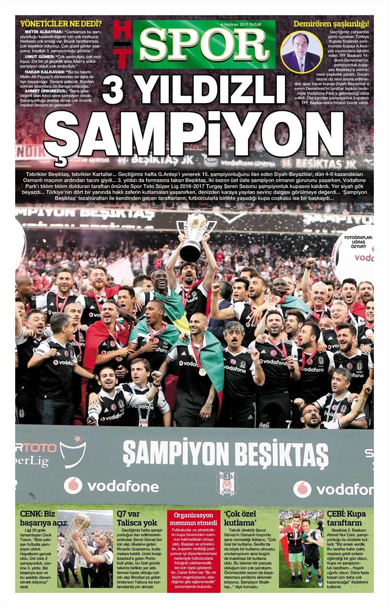 04 Haziran 2017 | Şampiyonun Gazete Manşetleri - Görsel 23
