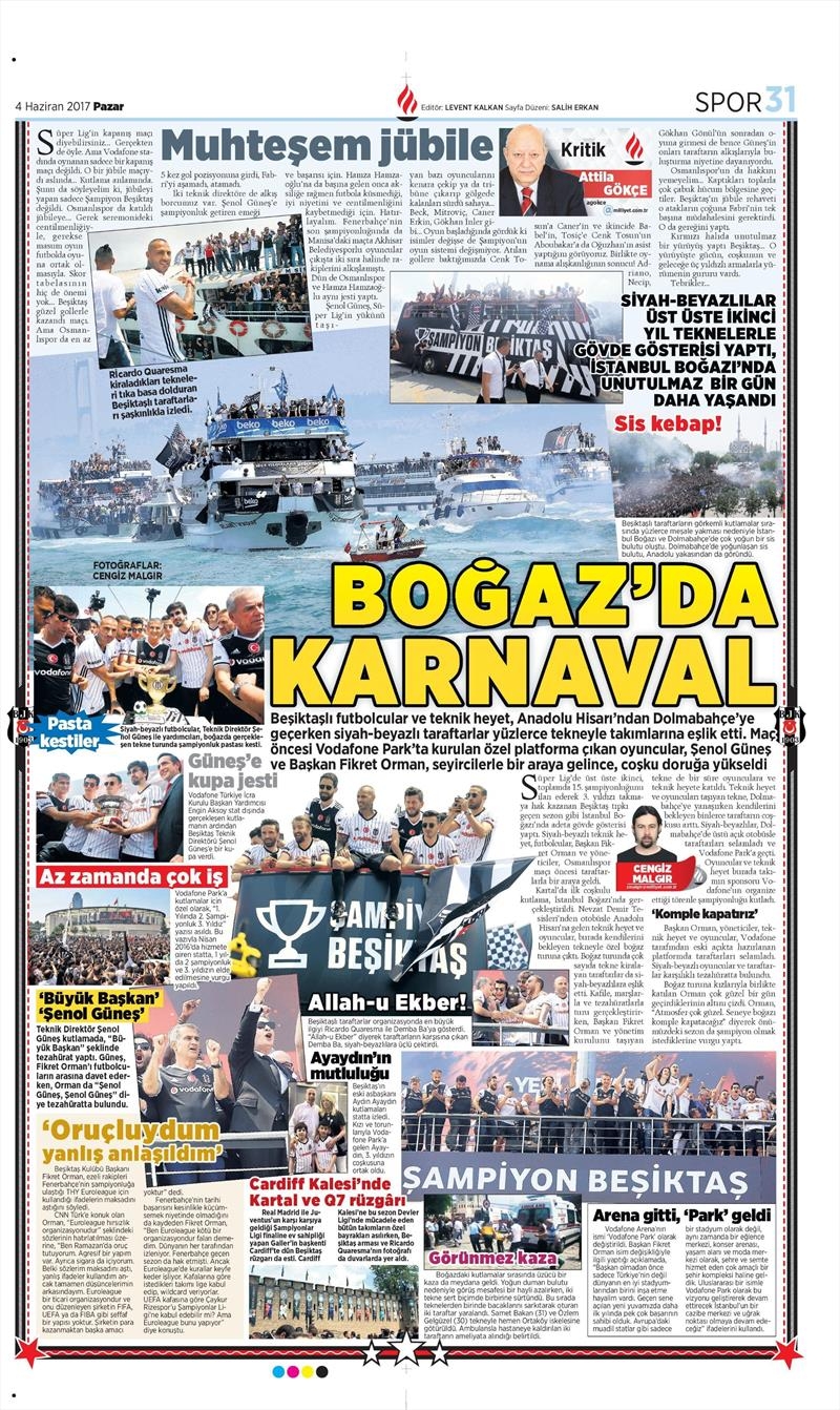 04 Haziran 2017 | Şampiyonun Gazete Manşetleri - Görsel 28