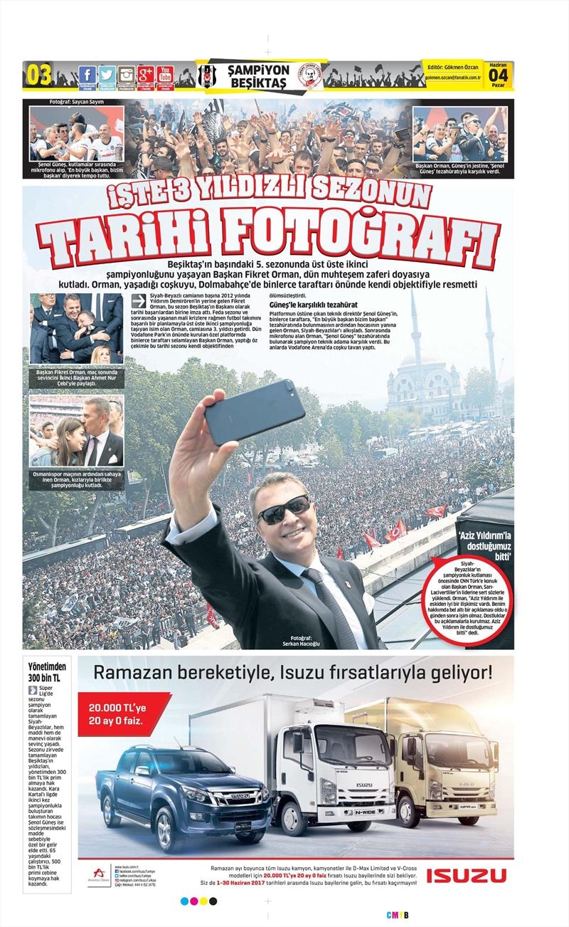 04 Haziran 2017 | Şampiyonun Gazete Manşetleri - Görsel 8