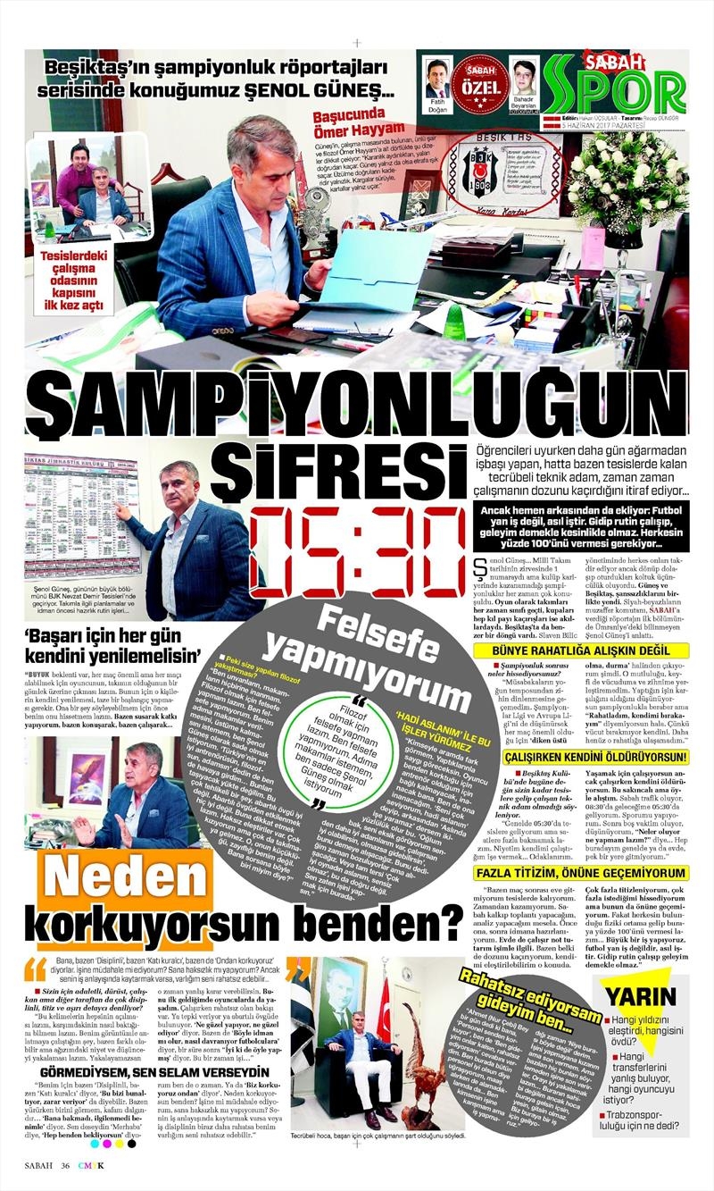 05 Haziran 2017 | İşte Gazetelerin Beşiktaş Manşetleri - Görsel 12