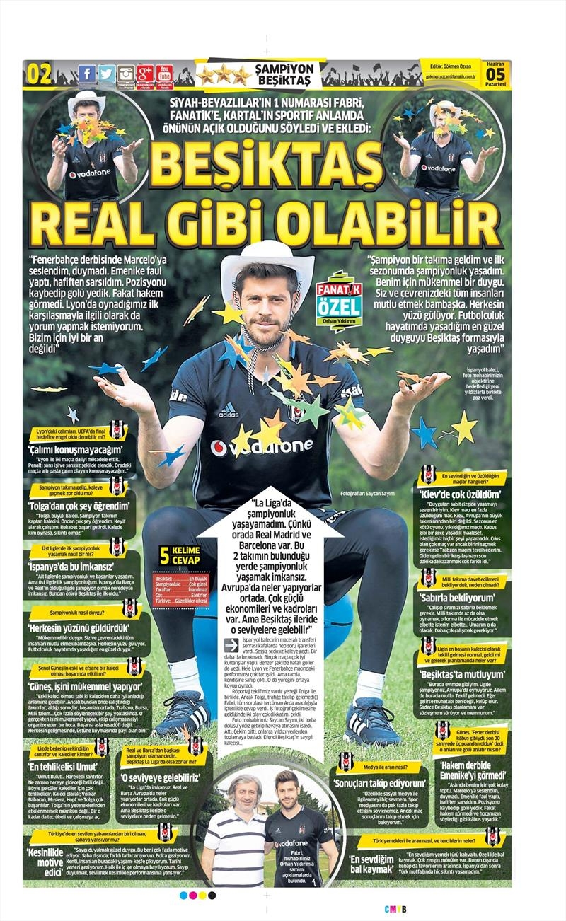 05 Haziran 2017 | İşte Gazetelerin Beşiktaş Manşetleri - Görsel 5
