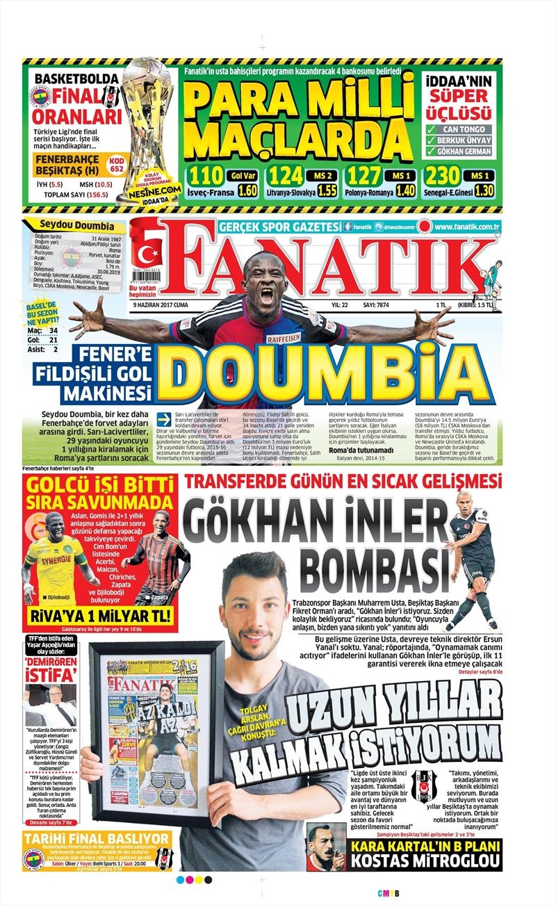 09 Haziran 2017 | Gazetelerin Beşiktaş Manşetleri - Görsel 5