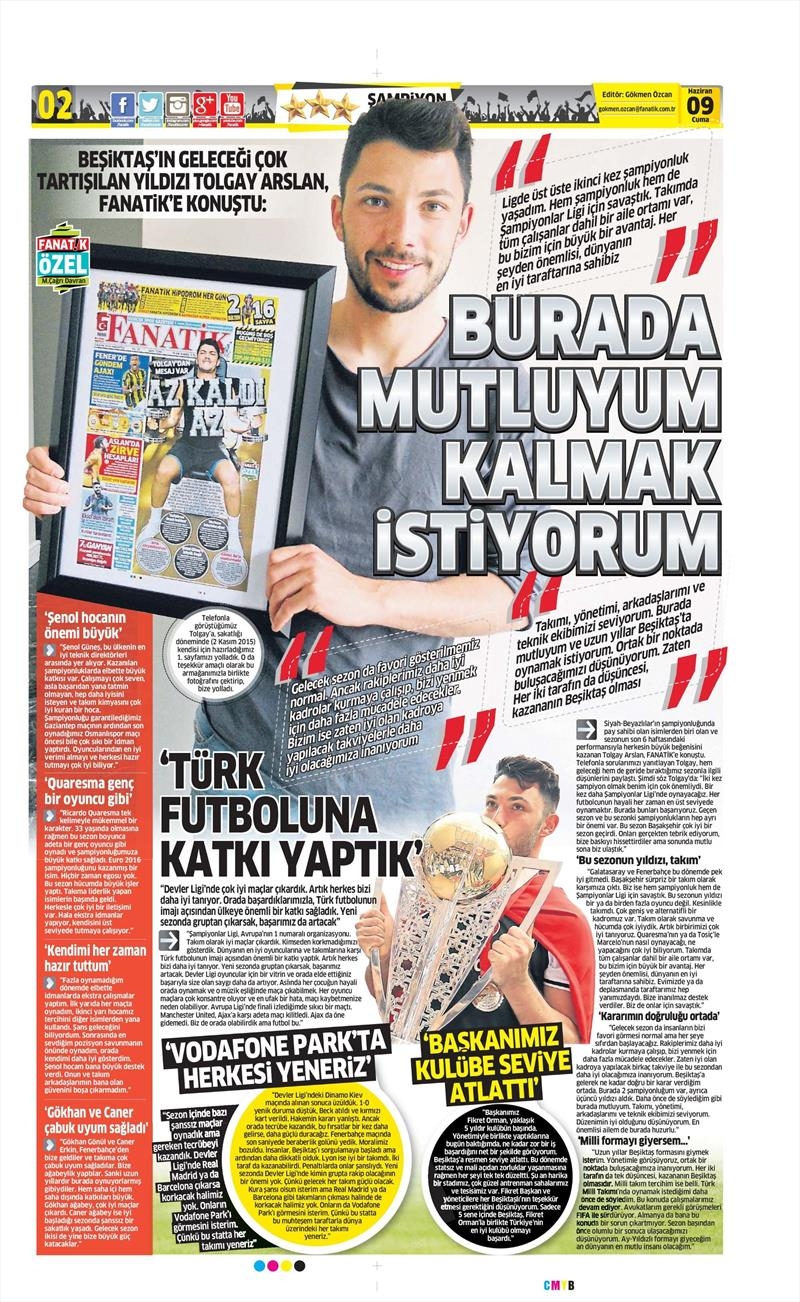 09 Haziran 2017 | Gazetelerin Beşiktaş Manşetleri - Görsel 7