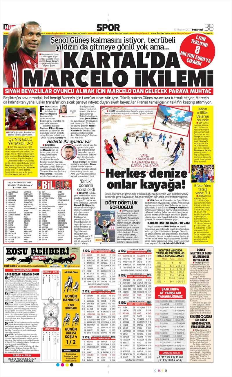 19 Haziran 2017 | Gazetelerin Beşiktaş Manşetleri - Görsel 6
