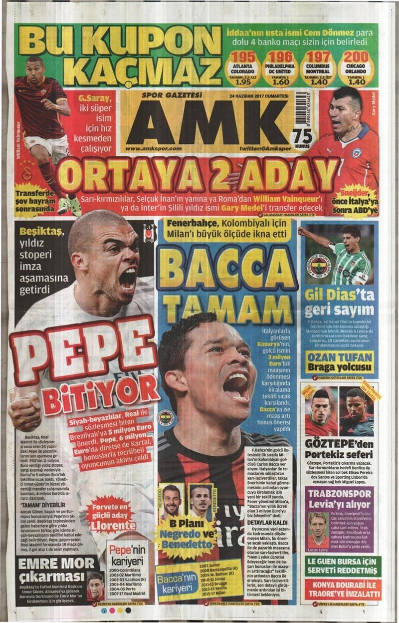 24 Haziran 2017 | Gazetelerin Beşiktaş Manşetleri - Görsel 4