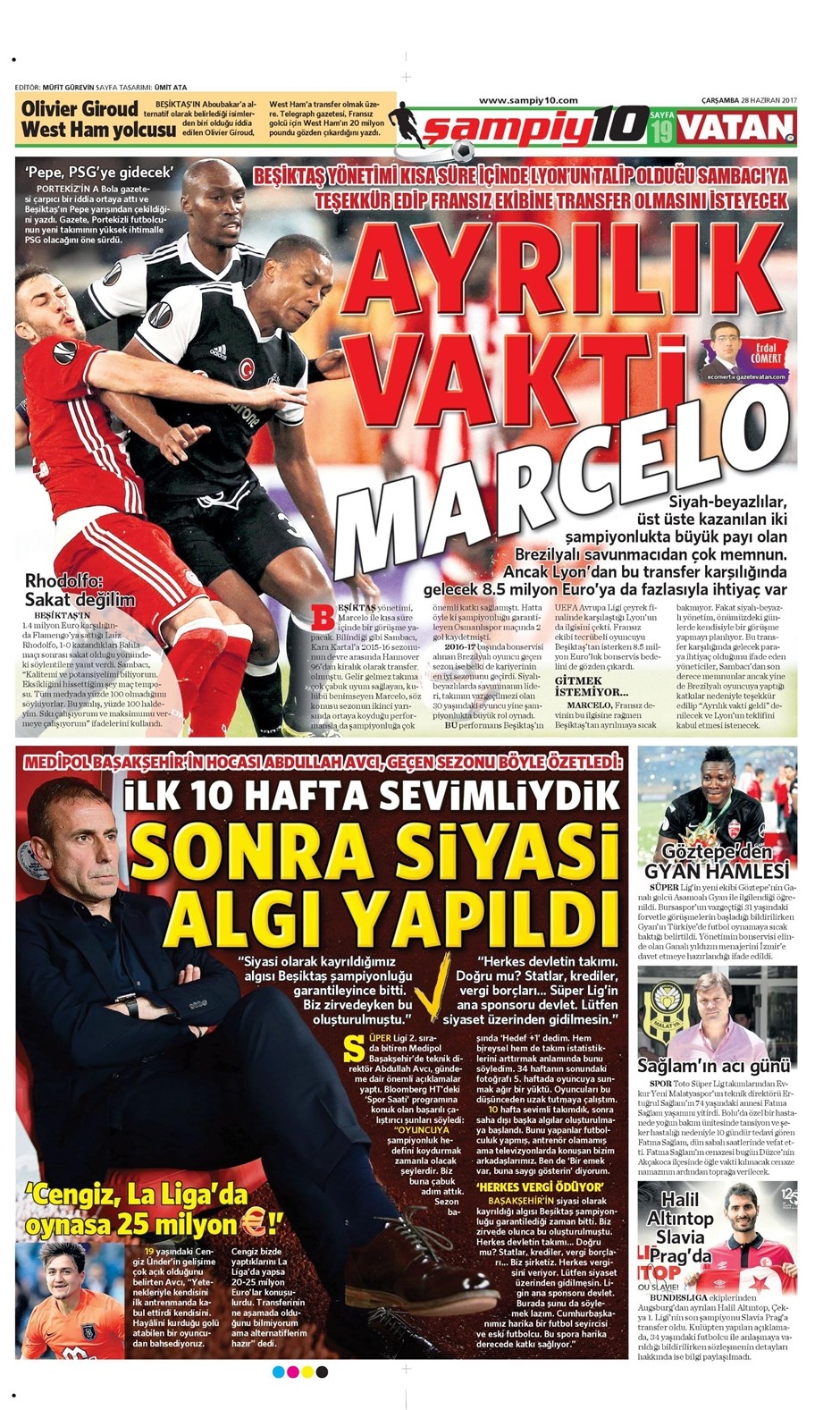 28 Haziran 2017 | İşte gazetelerin Beşiktaş manşetleri - Görsel 10