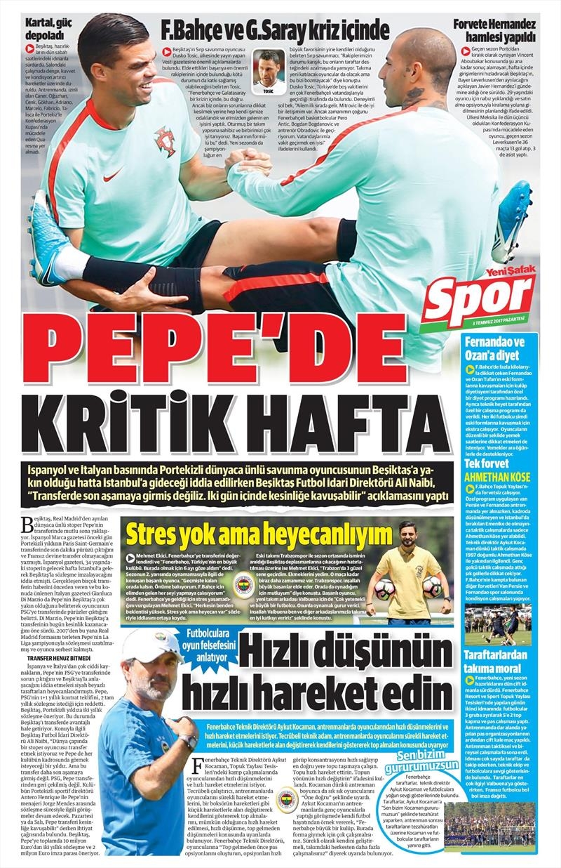 03 Temmuz 2017 | Gazetelerin Beşiktaş Manşetleri - Görsel 13