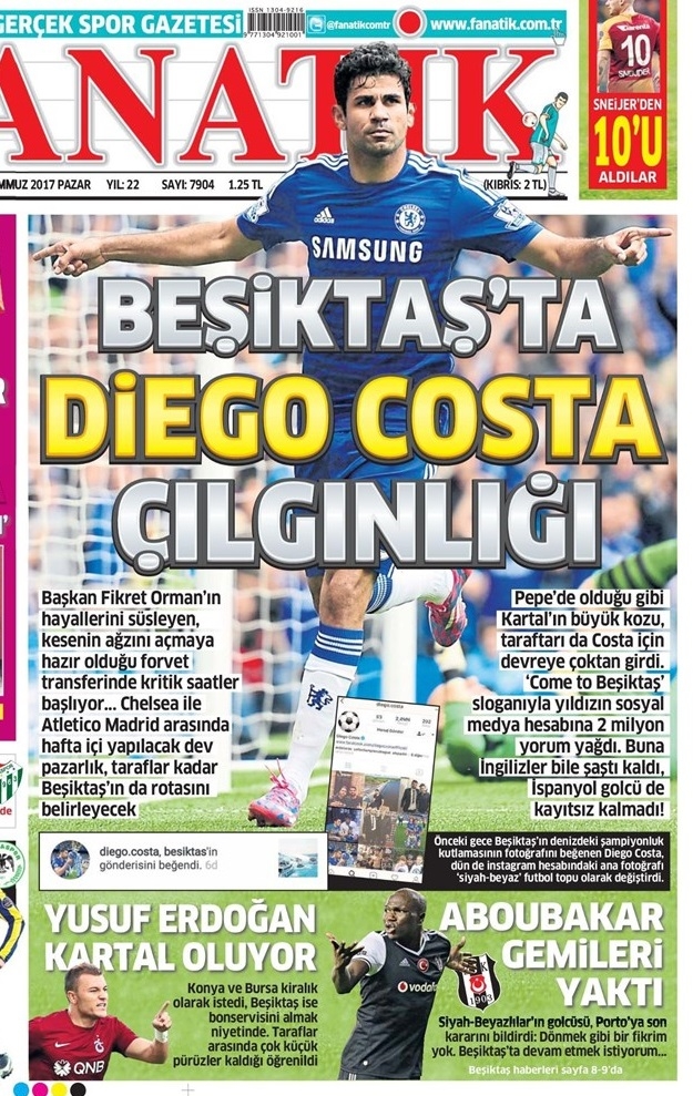 9 Temmuz 2017 | İşte Gazetelerin Beşiktaş Manşetleri - Görsel 2